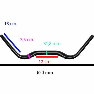 Ergotec-Humpert Guidon De Vélo Trekking Noir Ergotec Aerowing 2 – Image 3