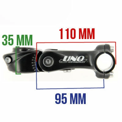 Uno Potence Inclinable Aheadset Pour Guidon Vélo 25.4 Mm – Image 4