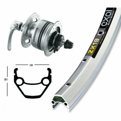 Exal Roue 28 Pouces Avec Dynamo Dans Moyeu C3000 – Image 3